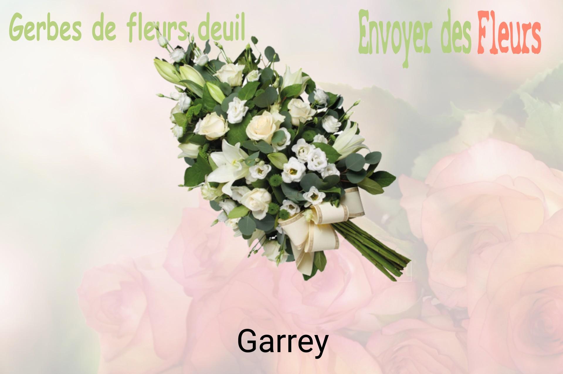 Gerbe de fleurs de deuil livrée à Garrey